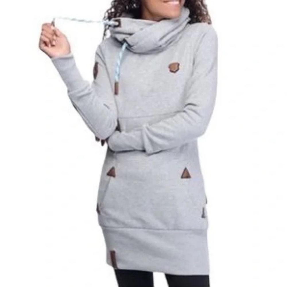 Naketano Gray Tunic Hoodie